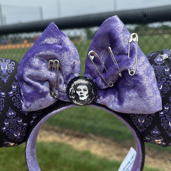 Disney Parks Haunted Mansion Madame Leota Wallpaper Minnie Mouse Ears Headband - Picture 3 of 15